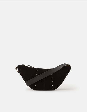 Stud Suede Sling Crossbody Bag