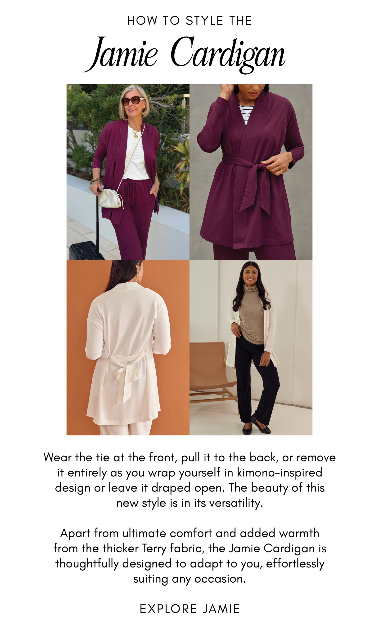 How to style the Jamie Cardigan! Explore Now