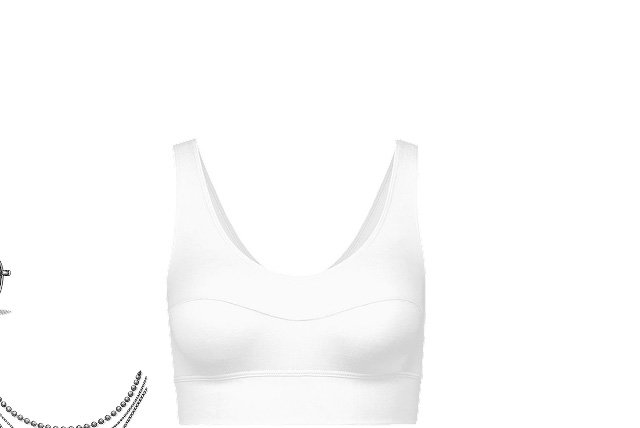 White bustier with a soft waistband from the Elastic series by CALIDA.