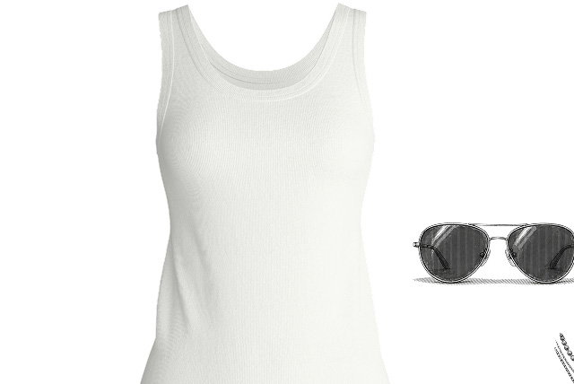 White tank top from the Favourites Beach range by CALIDA.
