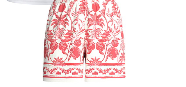 Patterned short pyjama trousers in the colour Rose of Sharon from the Favourites Beach series by CALIDA.