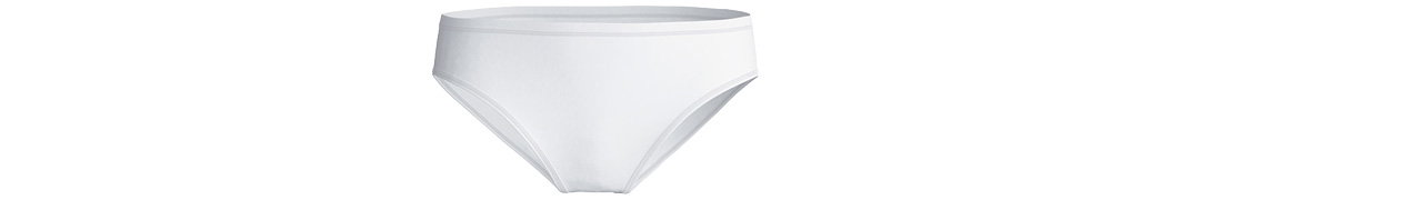 White regular-cut briefs from the SLEEK SKIN collection by CALIDA. 