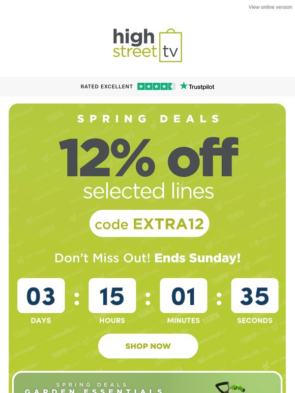 EXTRA 12% OFF these categories!