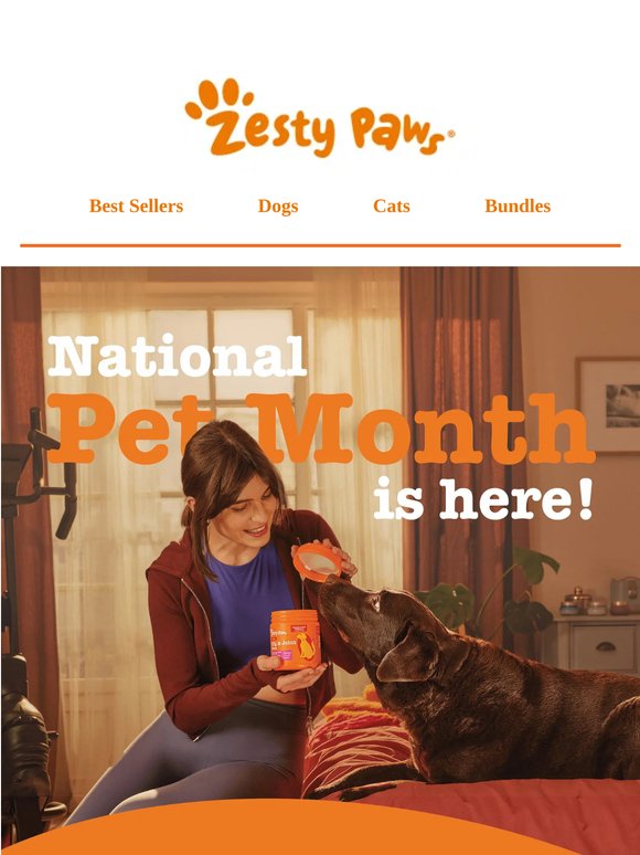 🧡 Celebrate National Pet Month with 20% OFF your first 3 Subscribe & Save shipments 🐾