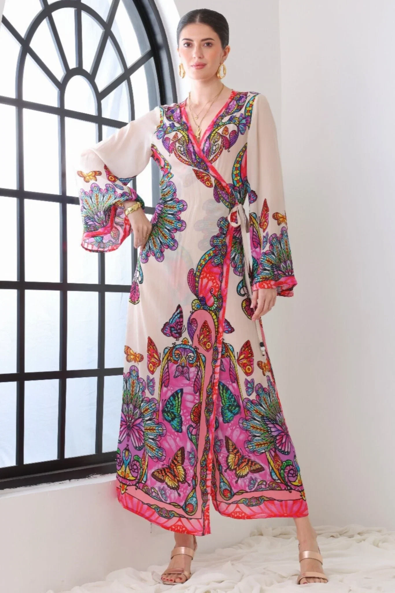 Image of WINGS OF WONDER WRAP DRESS