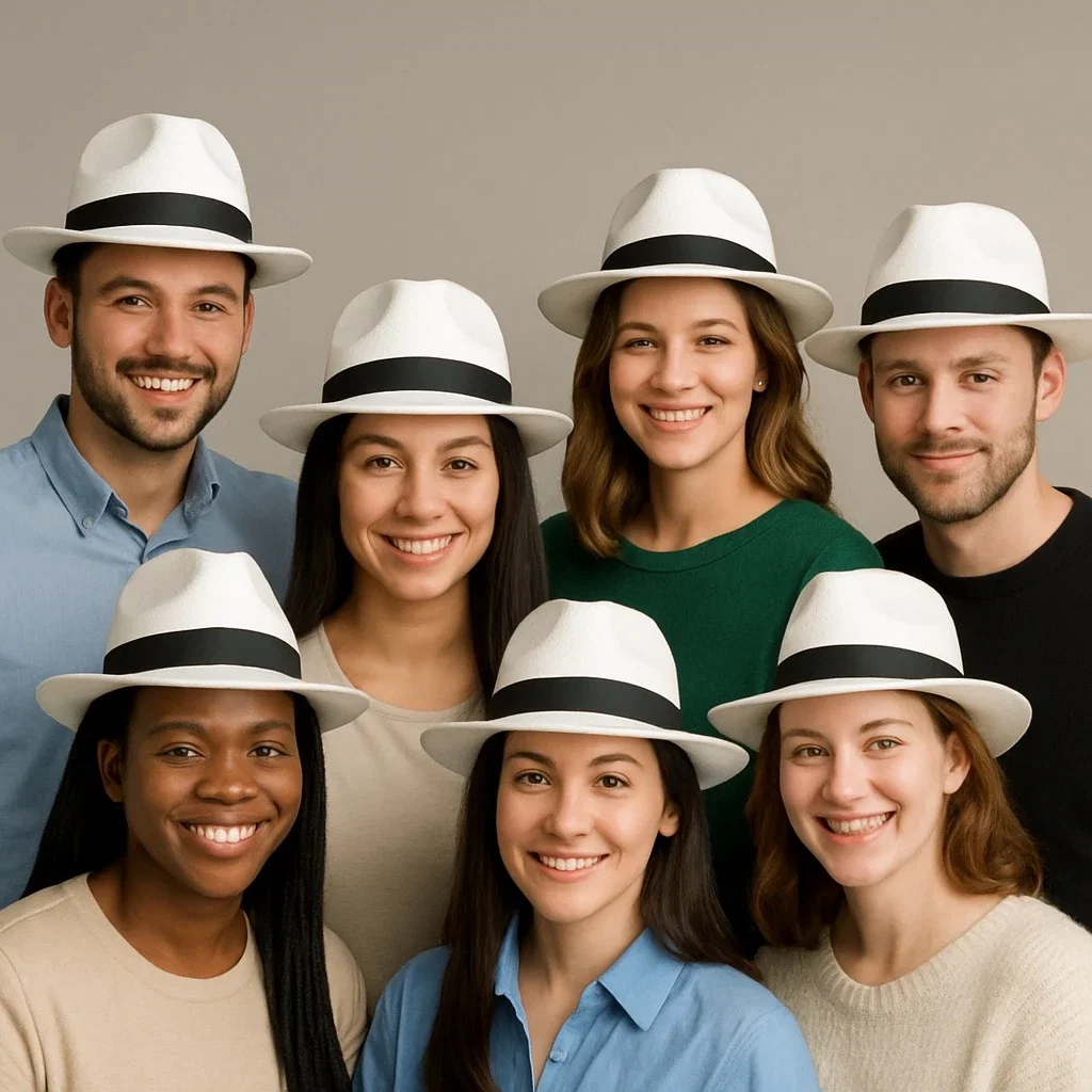 White Cuban Fedora 1314