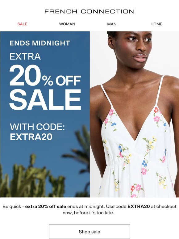 Ends Midnight ⏳ Extra 20% off sale