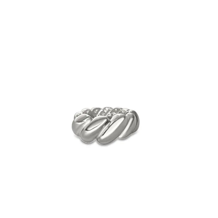 Silver Croissant Ring