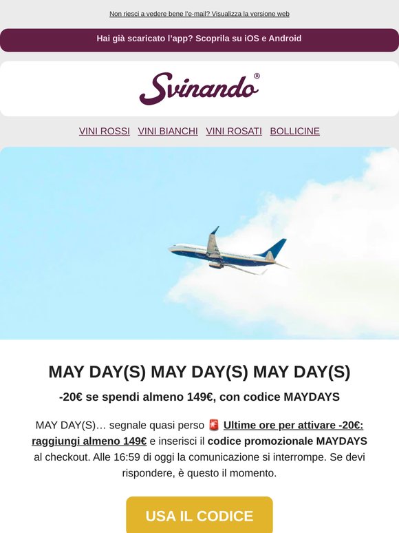 MAY DAYS: ultimi segnali (-20€) 🚨