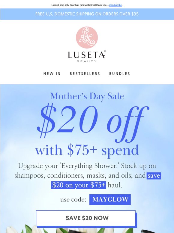 $20 OFF? We’re not kidding. 🧴