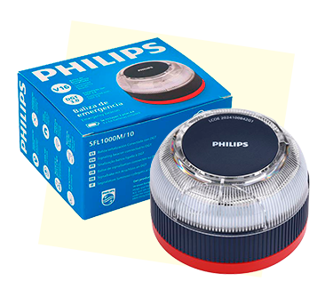 Baliza de emergencia Philips SFL1000M/10 geolocalizada y conectada con DGT 3.0