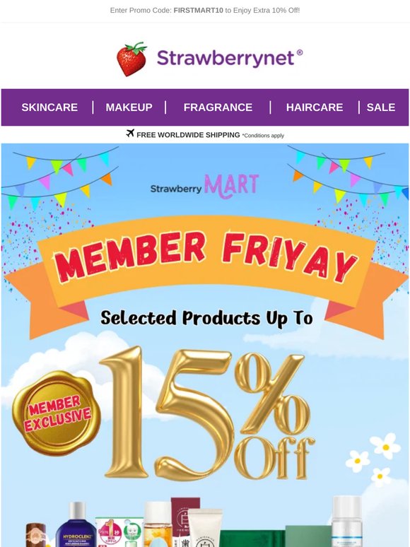 🍓MART Member FRIYAY 8/5🎉15% off Member Exclusive🌟ON FRIDAY ONLY⏰Weekly Special! SHOP NOW!🤩🖖🏻