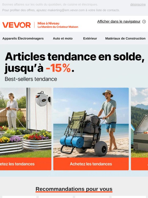 Spécial best-sellers et équipement essentiel