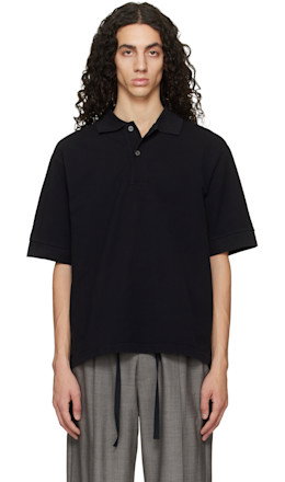 Black Balaton Jersey Polo - Studio Nicholson