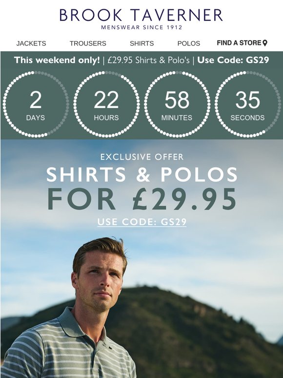 Shirts & Polos from £29.95