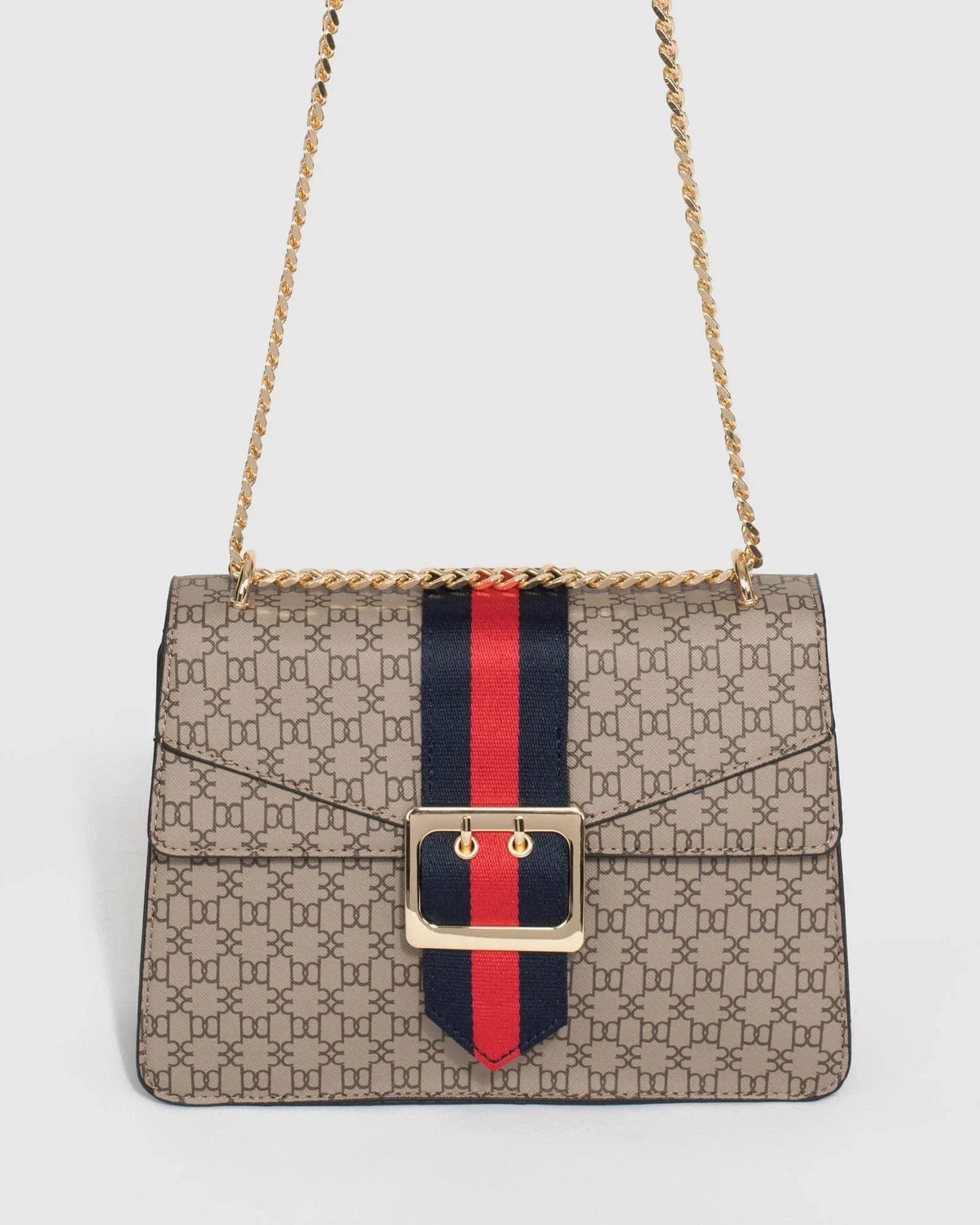 Image of Monogram Buckle Crossbody Bag
