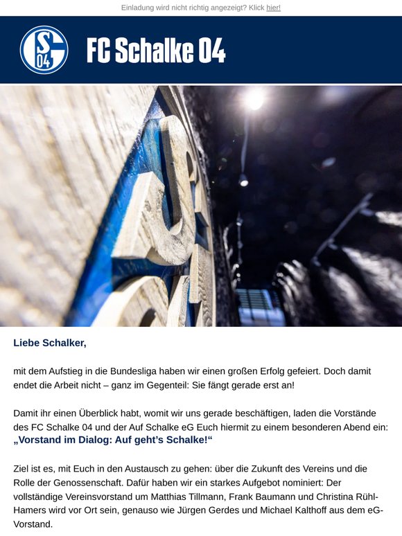Reminder zur Veranstaltung „Vorstand im Dialog“