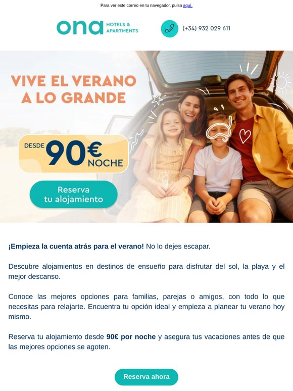 Vive el verano a lo grande desde 90€