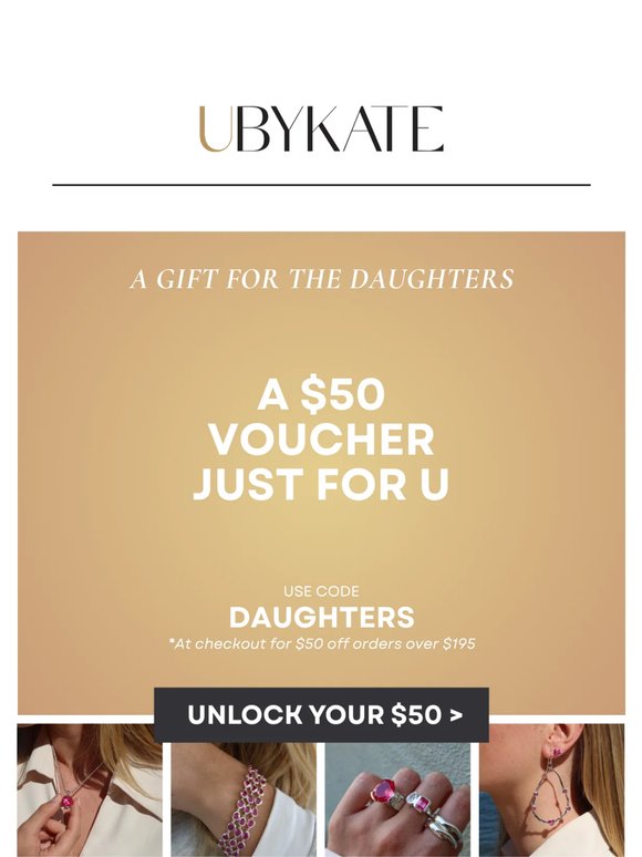 ✉️$50 voucher for U!