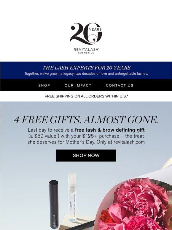 Last day! Free 4-piece gift worth $59 with $125+ purchase