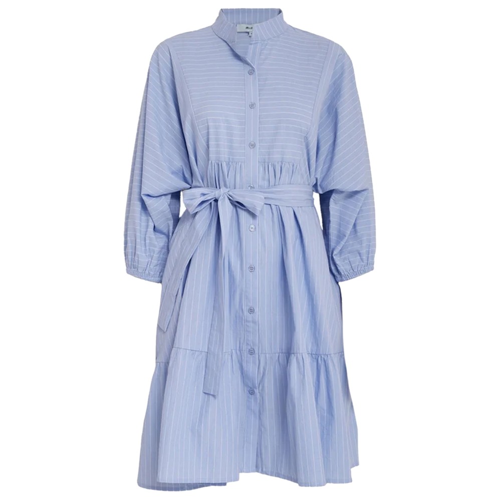 Image of Msrikke Cotton Dress - Blue Stripe