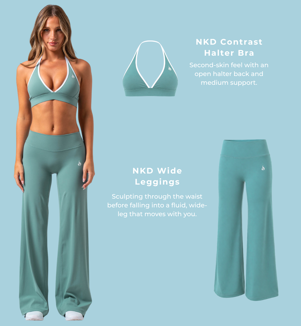 NKD Wide leggings azure