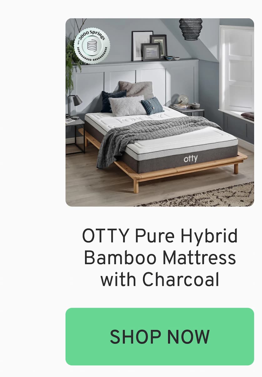 OTTY Pure Hybrid Bamboo Mattress with Charcoal