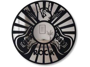 Stagecaptain DWS-6060 BK Design Wandspiegel Rock
