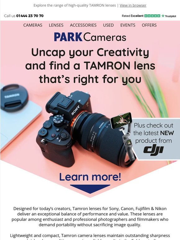 Uncap your Creativity with a TAMRON lens