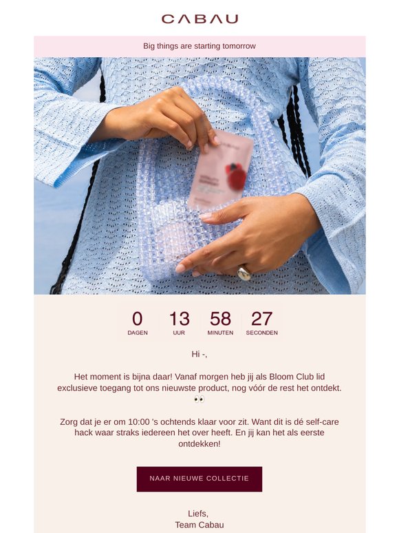 Morgen is het zover: your new health hack