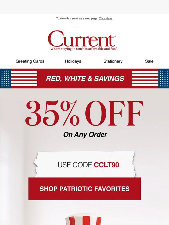 Stars, Stripes & 35% Off Sitewide