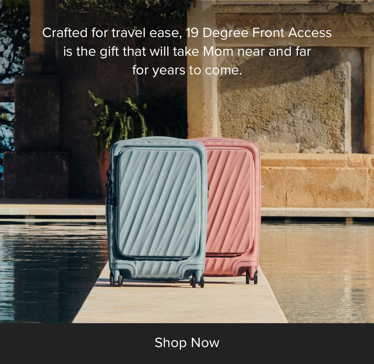 Crafted for travel ease, 19 Degree Front Access is the gift that will take Mom near and far for years to come.