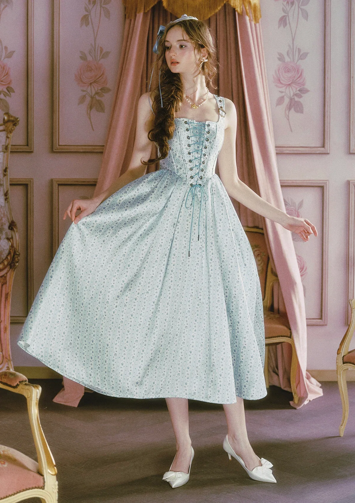 Image of Afternoon Sweet Tea Dress (Blue)