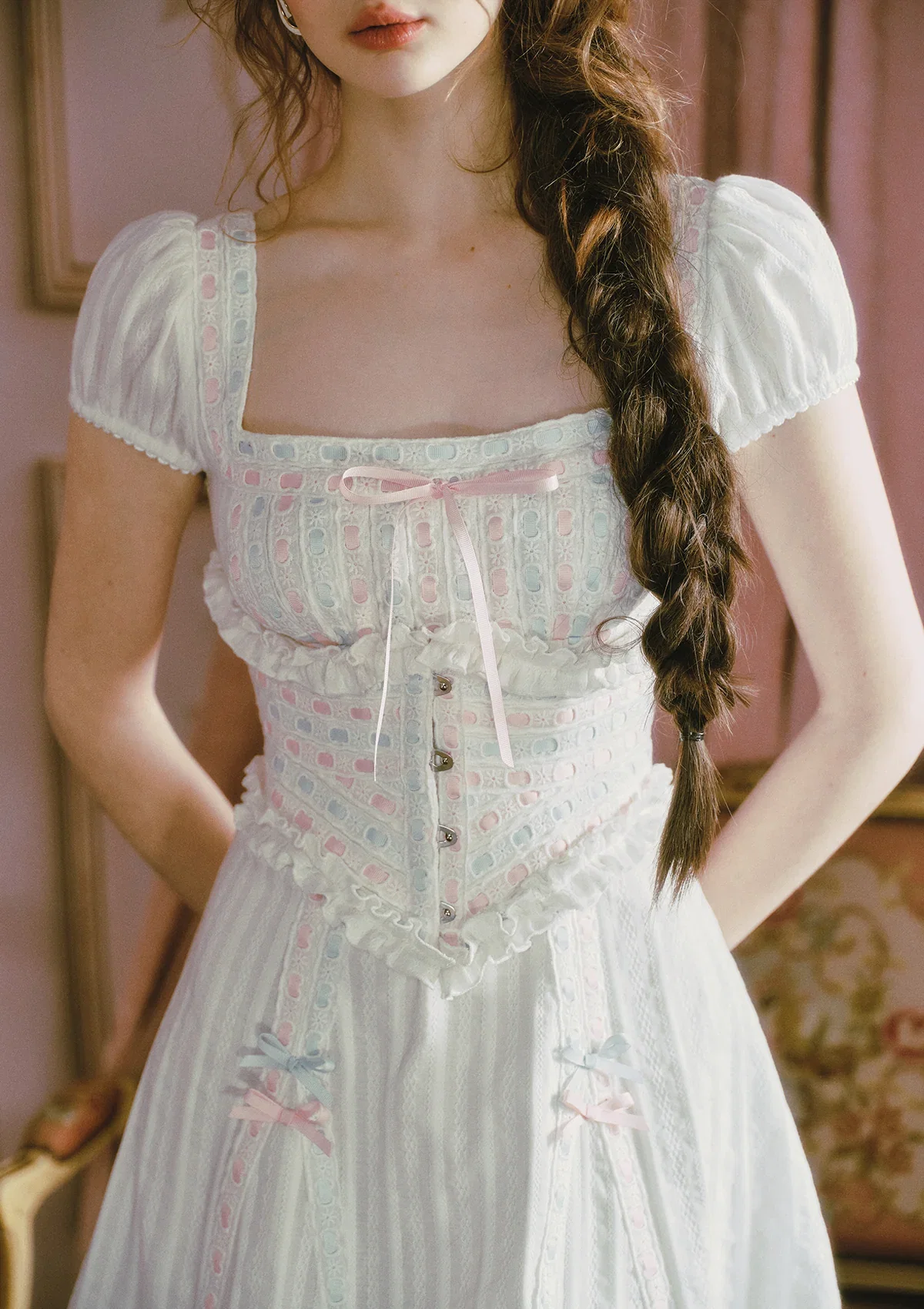 Image of Cream Frost Shave Ice Corset