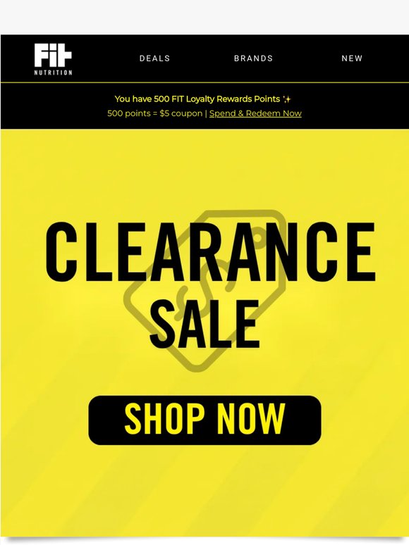 Clearance Sale = Serious Savings 🏷️