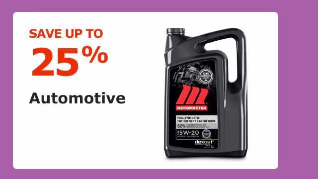 Save up to 25% on Automotive.