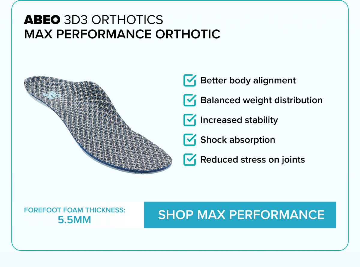 ABEO 3D3 Orthotics Max Performance Orthotic