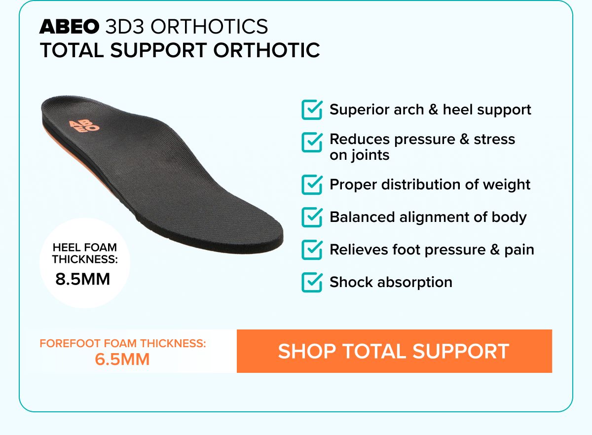 ABEO 3D3 Orthotics Total Support Orthotic