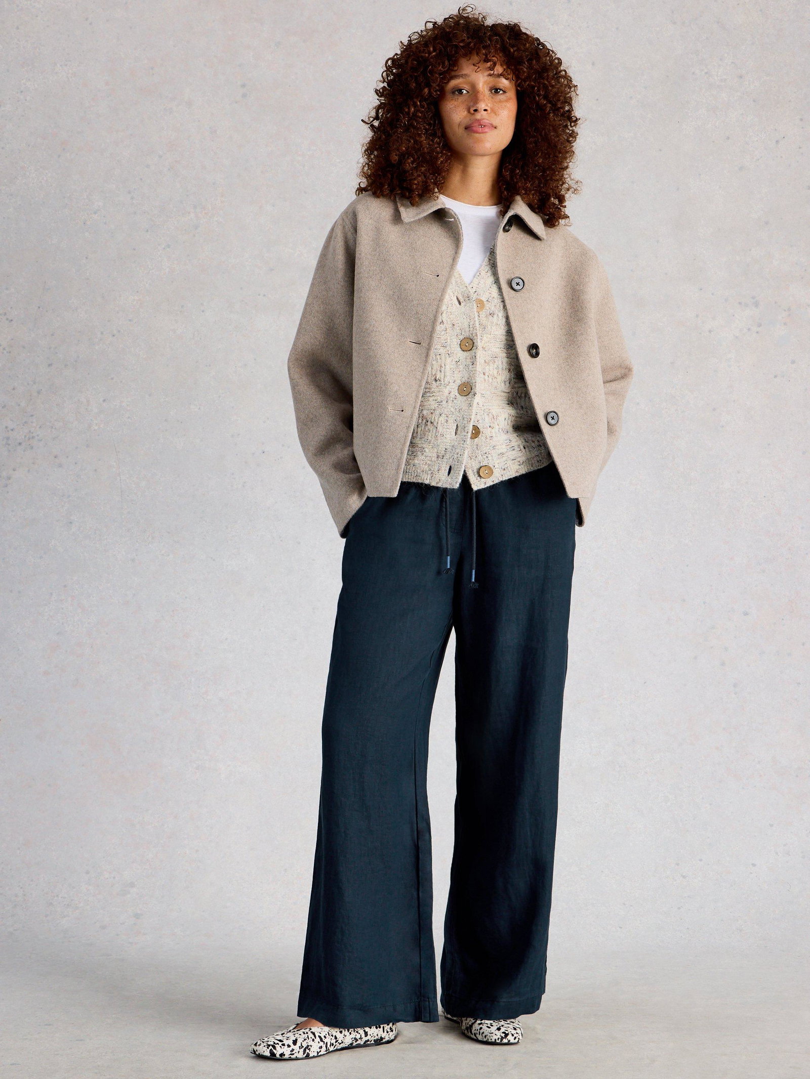 Ally Linen Wide Leg Trouser
