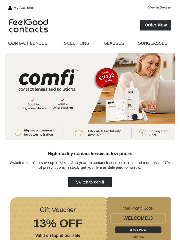 Switch to comfi and save up to £141.12