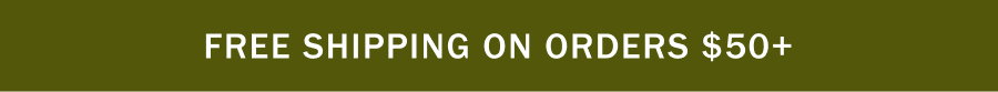 Free shipping on orders USD $50+