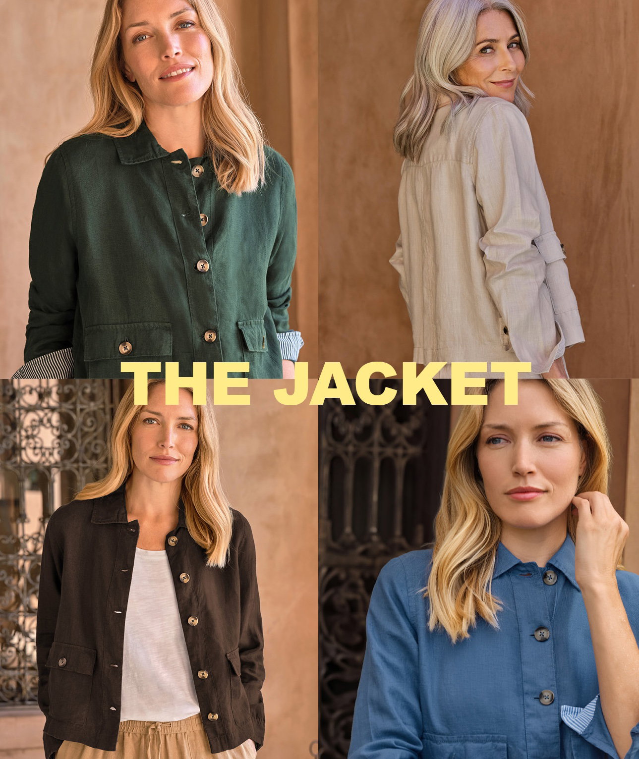 Collared Lightweight Linen Jacket