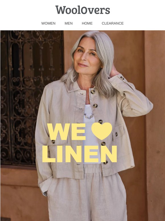 This linen jacket sold out last May. It's back.