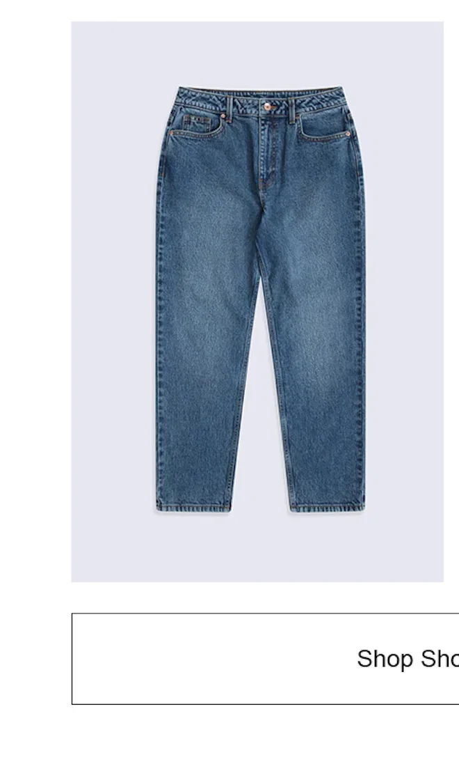 High waisted Straight Leg Womens Jeans Short Length