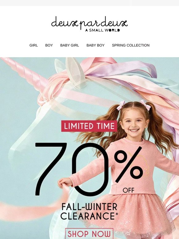 70% Off 💥 Fall-Winter Clearance