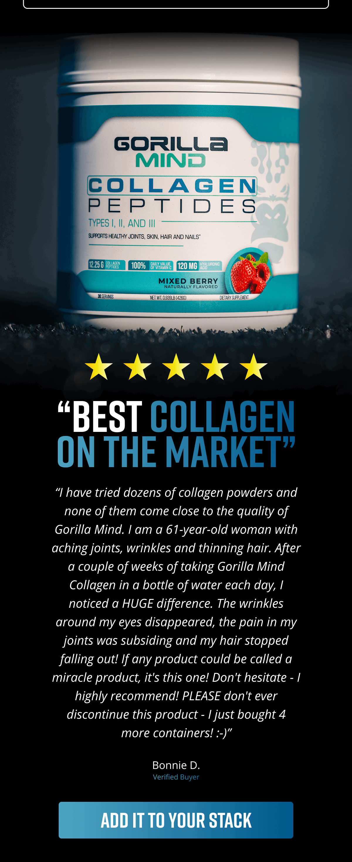 Add It To Your Stack (Collagen Peptides) - Gorilla Mind