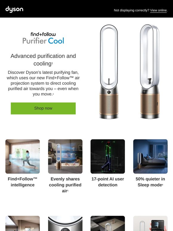 Experiencing cooling purified air starts now¹