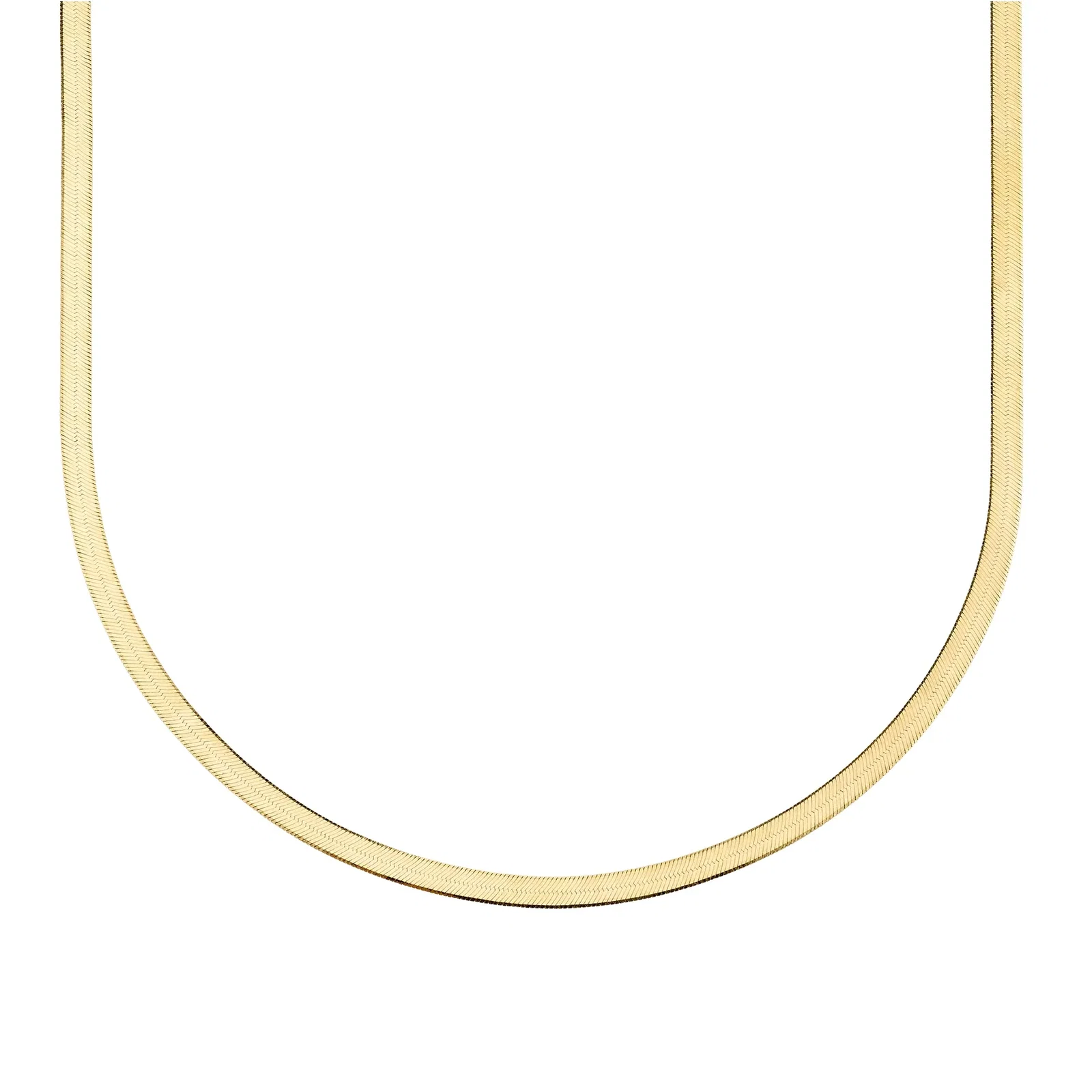 Image of ISABELLA HERRINGBONE NECKLACE GOLD