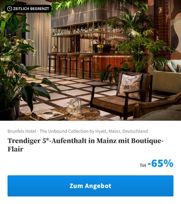 Trendiger 5*-Aufenthalt in Mainz mit Boutique-Flair