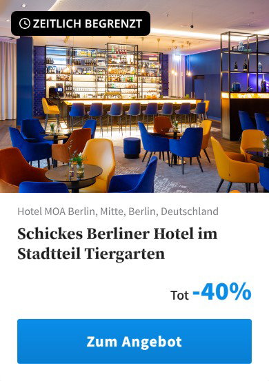 Schickes Berliner Hotel im Stadtteil Tiergarten